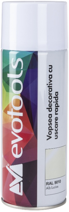 SPRAY VOPSEA ETS 1150, RAL 9010 ALB LUCIOS / 400 ML