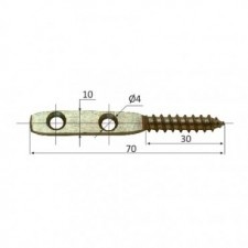 Wooden Flat Forklift Support With Thread 30Mm / 10X40Mm