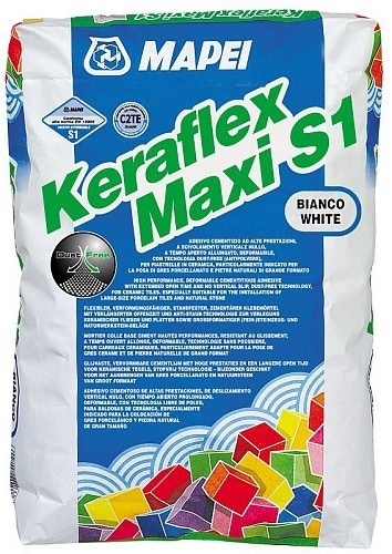 ADEZIV FLEXIBIL PENTRU GRESIE SI FAIANTA, MAPEI KERAFLEX MAXI S1 ALB / 23KG - Img 1