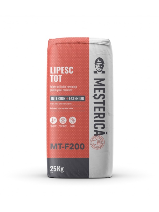 ADEZIV PENTRU PLACI CERAMICE MESTERICA LIPESC TOT MT F200 / 25KG