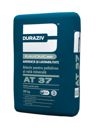 ADEZIV PENTRU POLISTIREN SI VATA MINERALA DURAZIV AT 37, 20KG / PALET 48 SACI