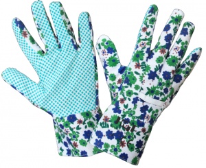 Green Dot Garden Gloves / 9"