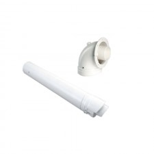 Kit di evacuazione completo 60/100, gomito + prolunga, Ferroli, 04102525G0