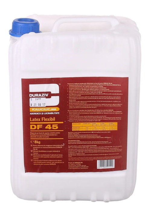 LATEX FLEXIBIL CU KAUCIUC, DURAZIV DF 45, 8KG / PALET 40 BUCATI