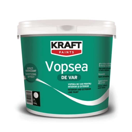 PITTURA A BASE DI CALCE KRAFT BIANCO PER ESTERNI E INTERNI / 15L