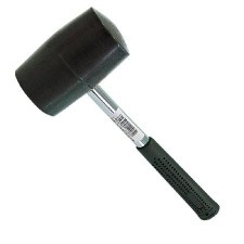 Rigid Rubber Hammer With Metal Handle 55Mm / 450G