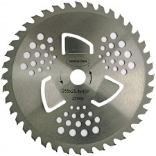 Tct 250 X 25.4 X 1.3 Mm - 40T, 3 Fins, 3 Blade Sewing Disc For Lawn Mower