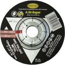 Polished Metal Disc A24 125X6X22.23Mm