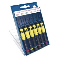 Precision Ni-Cr-Mo Screwdriver Set with Handle / P+Ph - 6P.