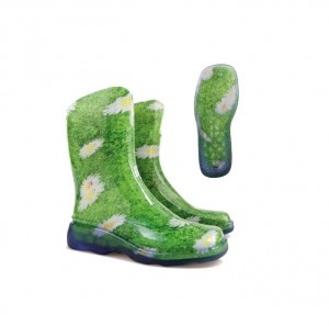 Pvc Boots with Floral Pattern (Ladies) - 38/39