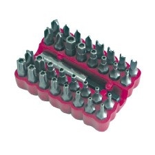 Set of 1/4" Bits with Security Hole - 33 P.