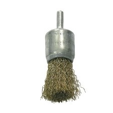 Small Cup Type Brass Wire Brushes With 17Mm Rod
