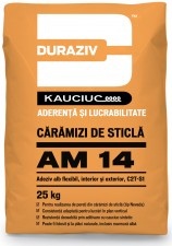 Am 14 25Kg Adesivo flessibile bianco per mattoni di vetro Duraziv Am 14 25Kg