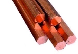BARA CUPRU HEXAGONALA Ø15MM / 3 METRI