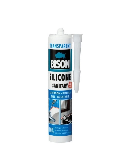 BISON Sanitising Silicone, 280ml, transparent