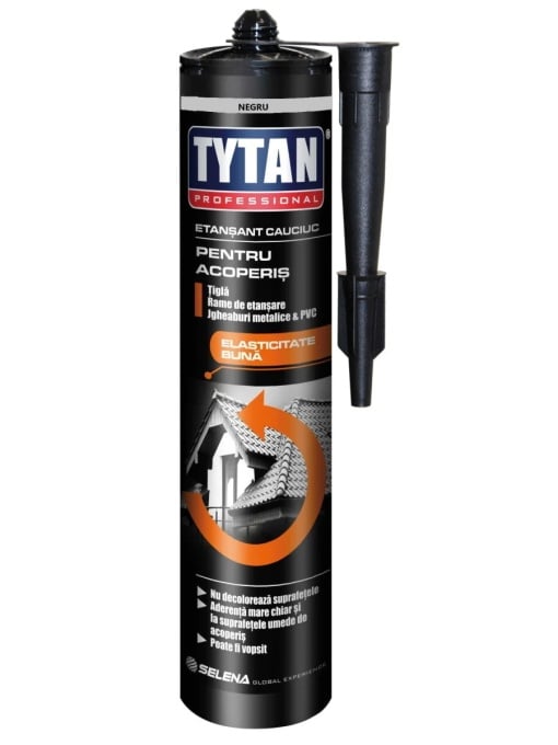ETANSANT CAUCIUC NEGRU PENTRU ACOPERIS TYTAN / 280 ML