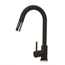 Florentina Vita Kitchen Pantry With Pull Out Shower Black/Antracciato