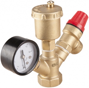 Heating Safety System, Valve, Aerator, Pressure Gauge 1048 / D[Inch]: 1 Fi