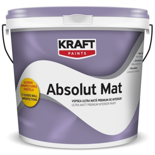 KRAFT PITTURA PER INTERNI SUPERLAVABILE ESTREMAMENTE OPACA BIANCO KRAFT ABSOLUTE MATT / 15L
