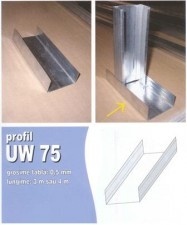 PROFIL UW75 , 0.5MM GROSIME, 4 METRI