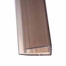 Profilo del tappo terminale in policarbonato tipo U 10Mm fumé / 2,1 M