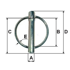 Safety Bolt With Ring 6.0X54Mm / 3.2X36.5Mm / 45Mm