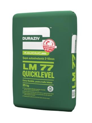 SAPA AUTONIVELANTA RAPIDA PENTRU TRAFIC INTENS, DURAZIV LM 77, 25KG / PALET 48 SACI