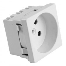 Schuko Socket 45X45Mm For Cable Channel 100X50 Meks