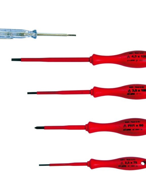 SET SURUBELNITE IZOLATE PVC + TESTER - 5 PIESE