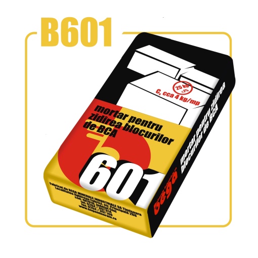 РАЗТВОР ЗА ЗИДАНЕ НА БЕТОННИ БЛОКОВЕ BEGA 601 / 25KG