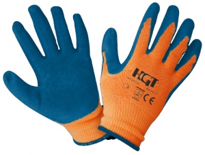 Blue Knitted Latex Gloves / 11