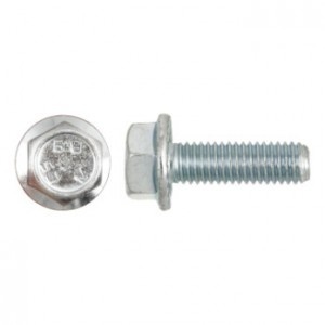 DIN 6921 - 8.8 - flange screw, hexagonal head, white galvanised - 6, 25