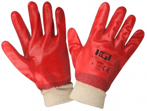 Rubber Gloves With Textile Cuff / 10