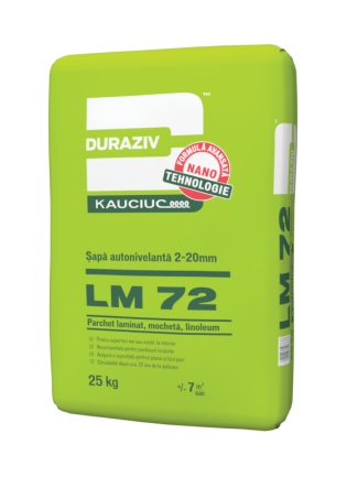 SAPA AUTONIVELANTA CU KAUCIUC, DURAZIV LM 72, 25KG / PALET 48 SACI