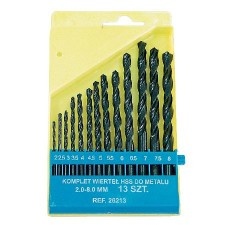 Set of Hss Metal Drill Bits In Box 1.5-6.5Mm - 13 P.