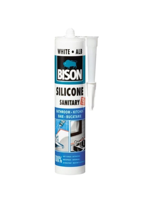 Silicon Sanitar BISON, 280ml, alb