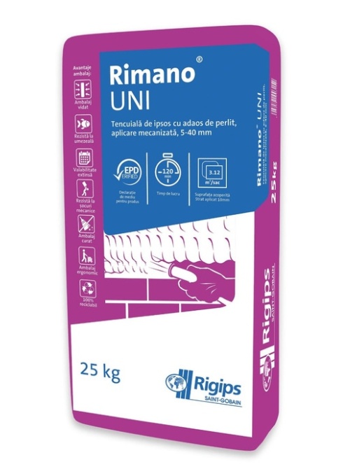TENCUIALA DE IPSOS RIGIPS RIMANO UNI APLICARE MECANIZATA / 25KG