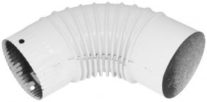 White Enamelled Elbow / 110Mm