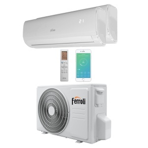 ИНВЕРТОРЕН МУЛТИСПЛИТ КЛИМАТИК FERROLI GIADA M18 9000BTU + 12000BTU, ОТОПЛЕНИЕ И ОХЛАЖДАНЕ WIFI (2CP002PF-C)