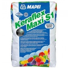 Adesivo flessibile per pietra arenaria e piastrelle Mapei 23Kg Keraflex Maxi S1 Bianco