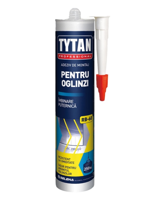 ADEZIV DE MONTAJ TRANSPARENT PENTRU OGLINZI TYTAN RB-60 / 290 ML