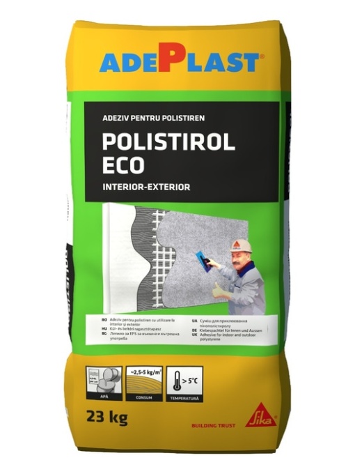 ADEZIV PENTRU POLISTIREN ADEPLAST POLISTIROL ECO PLUS / 23KG