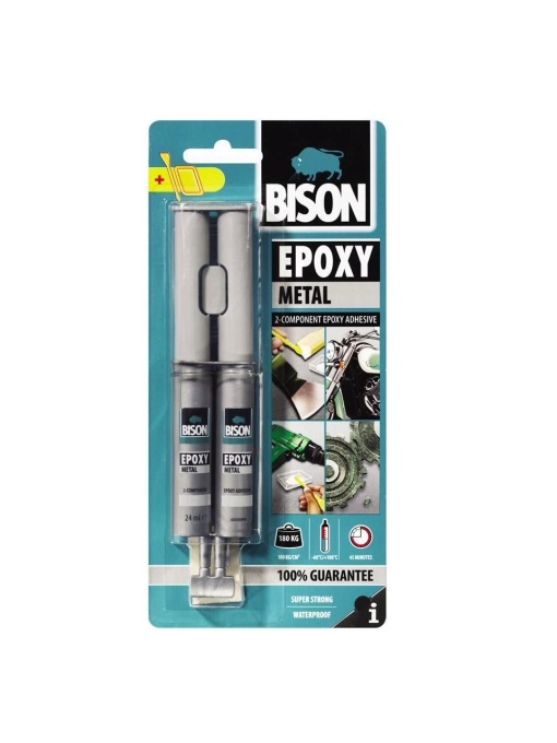 BISON – Epoxy Metal Adeziv bicomponent cu aspect metalic, 2x12ml