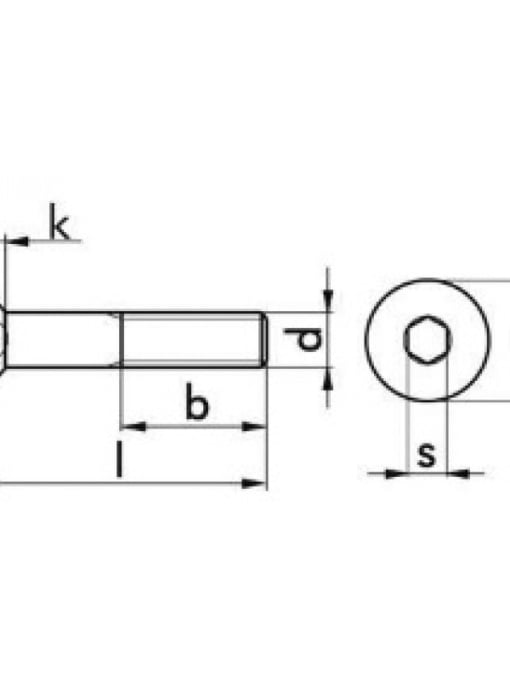 DIN 7991-10.9 – surub cu cap inecat - Img 2