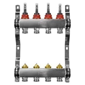 DISTRIBUITOARE DE INOX PENTRU INCALZIRE IN PARDOSEALA, 12 CAI, BASIC, 97DIS112