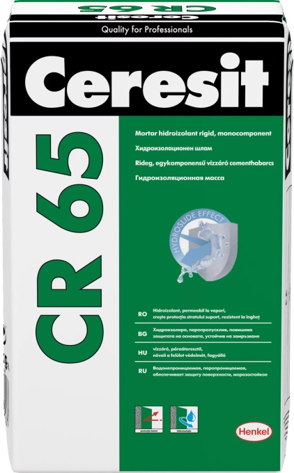 HIDROIZOLATIE MINERALA MONOCOMPONENTA CERESIT CR 65 / 25KG