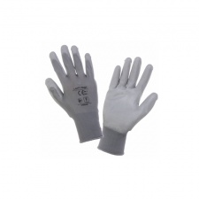 Polyester Glove With Black Polyurethane - (9)