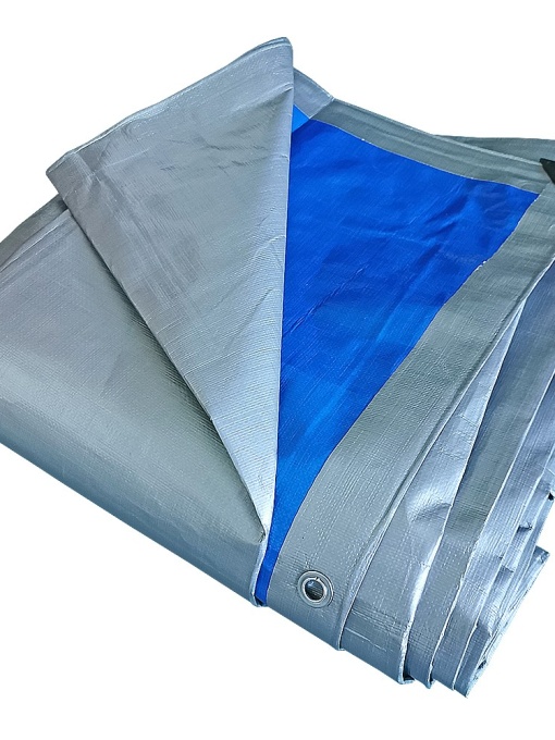 PRELATA CU INELE 180 G/MP, 3 X 4 M, ARGINTIU-ALBASTRU / 12MP