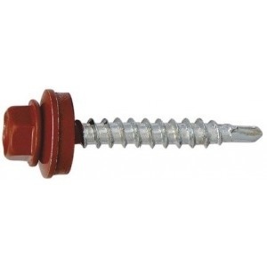 RAL 3011 – surub autoforant cu varf redus, rosu - 4.8, 55