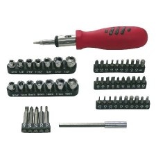 Ratchet Screwdriver with Tips and Tubular - 52P.